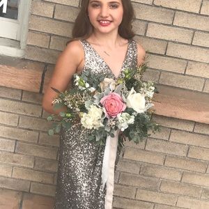 SORELLA VITA Dresses - Pewter junior bridesmaid dress SORELLA VITA Dresses - Pewter junior bridesmaid dress